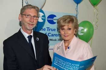 George and Angela Rippon discussing carers week